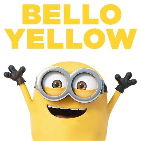 Bello Yellow | Minions, Despicable minions, Minions funny