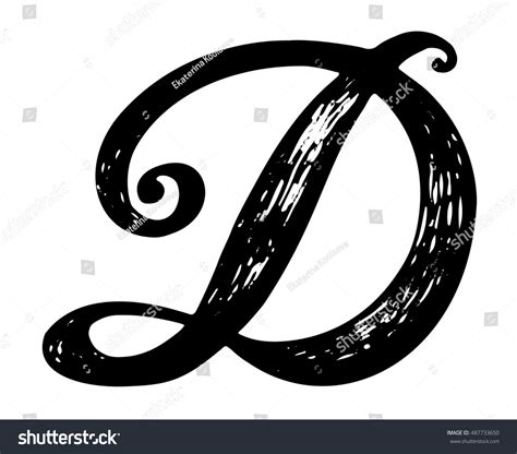 Letter D Calligraphy Alphabet Typeset Lettering Stock Vector (Royalty Free) 487733650 | Shutterstock