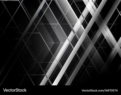 Abstract black and white geometric background Vector Image