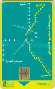 Phonecard: Cairo Subway Map (Logo Left) (Menatel, Egypt(Chip Cards) Col:EG-MEN-0012A