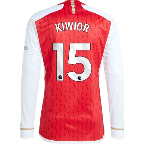 2023/24 adidas Jakub Kiwior Arsenal L/S Home Jersey - SoccerPro