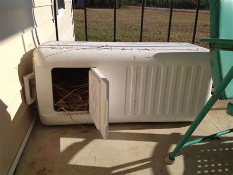 Outdoor Insulated Cat House My fur babies immediately checked it out & they love it! :D ...