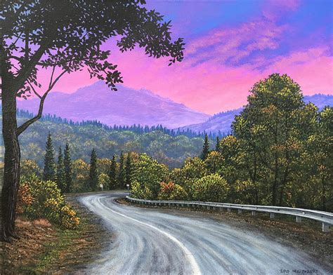 Sunset Road Painting by Michael Parent - Fine Art America