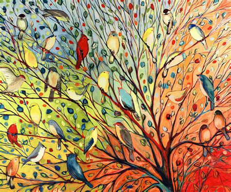 27 Birds Painting by Jennifer Lommers