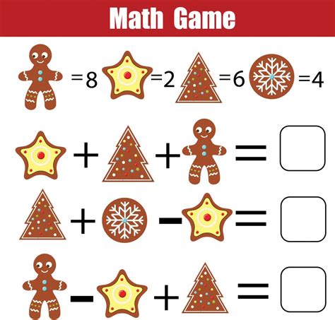 Christmas Math Game Printable — Thrifty Mommas Tips