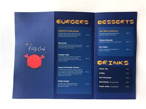 Krusty Krab Menu and Typography on Behance