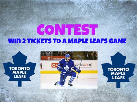 CONTEST: WIN 2 TICKETS TO THE MAPLE LEAFS GAME | Entertain Kids on a Dime Blog