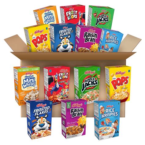 Buy Kelloggs Breakfast Cereal, Variety Pack, Kids Breakfast, Assortment ...