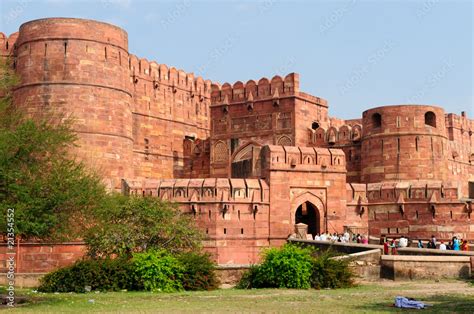 Red Fort in Agra Stock Photo | Adobe Stock