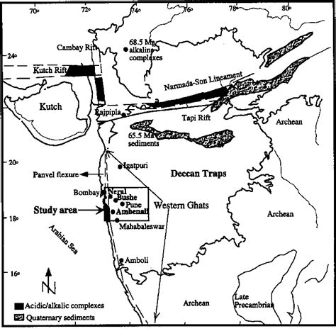 Map of the Deccan Traps showing location of the study area. | Download ...