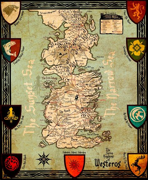 PaulyHart.com: Game of Thrones Map Ice and Fire