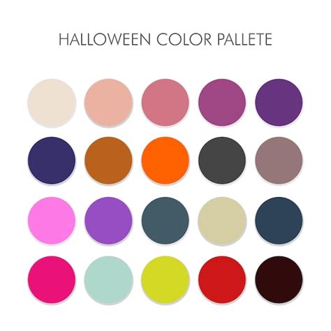 Premium Vector | Set of Halloween color palette