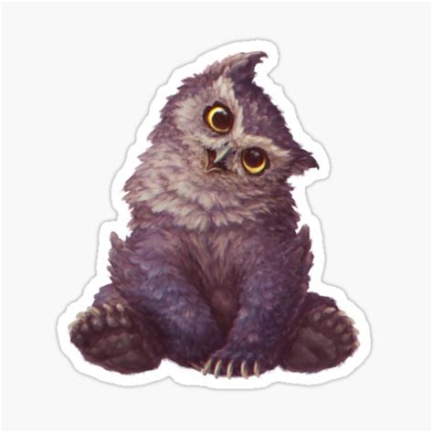 "Owlbear Cub" Sticker for Sale by ArcanaGames | Redbubble