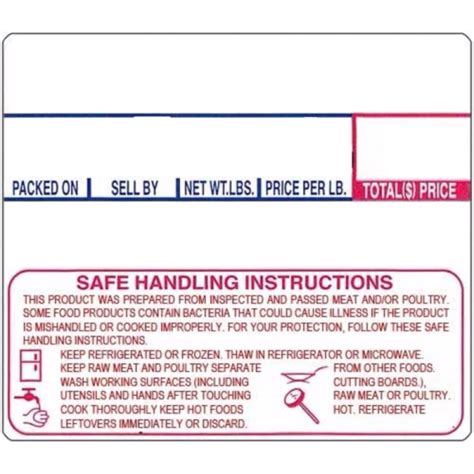 Safe Handling Instructions Label On Meat And Poultry - Trovoadasonhos