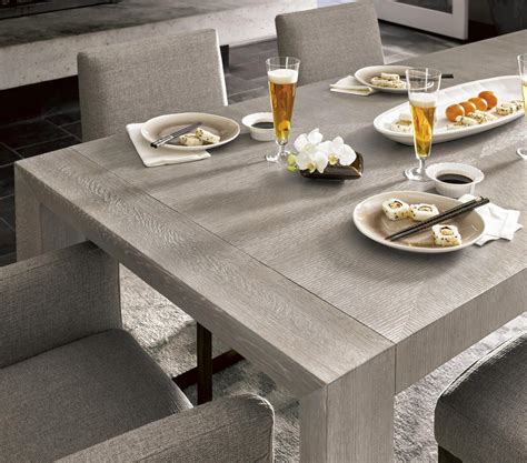 Langston Modern Grey Oak Wood Dining Room Table 84" | Zin Home