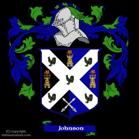 Johnson coat of arms, family crest and Johnson family history