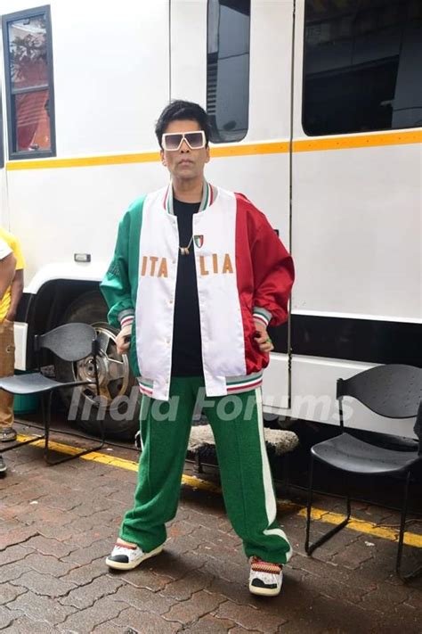 Karan Johar is raising the fashion game in a varsity jacket and track pants Photo