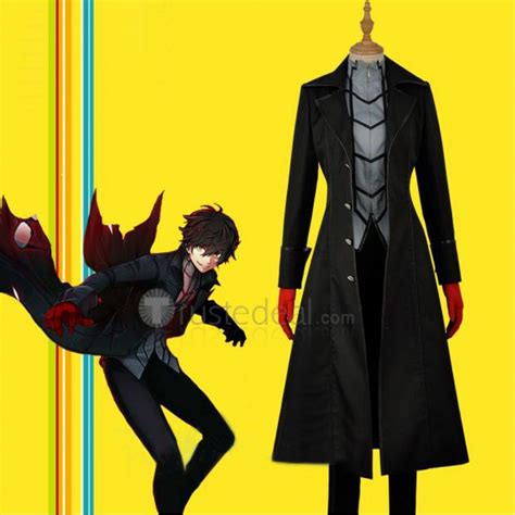 Persona 5 Protagonist Joker Black Overcoat 49.99 Cosplay Costume http://trustedeal.com/Persona-5 ...