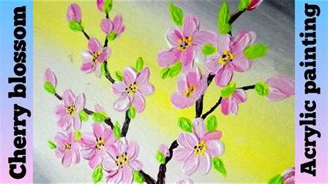 How to Paint Flowers | Cherry Blossom | Painting Tutorial | Easy ...