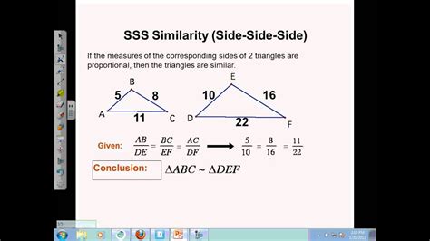 Geometry 7.3 Triangle Similarity Theorems - YouTube