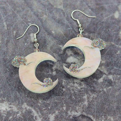 Moon Earrings | Etsy