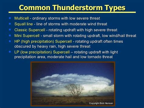 Common Thunderstorm Types Multicell