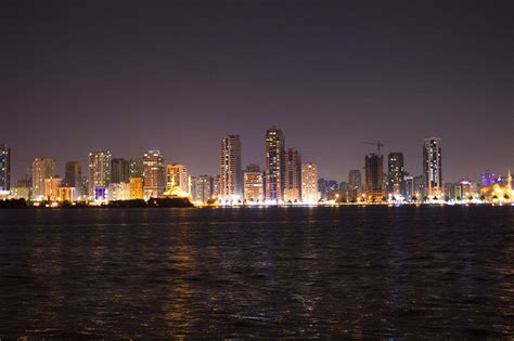 Sharjah Skyline in Night | Skyline, Sharjah, New york skyline