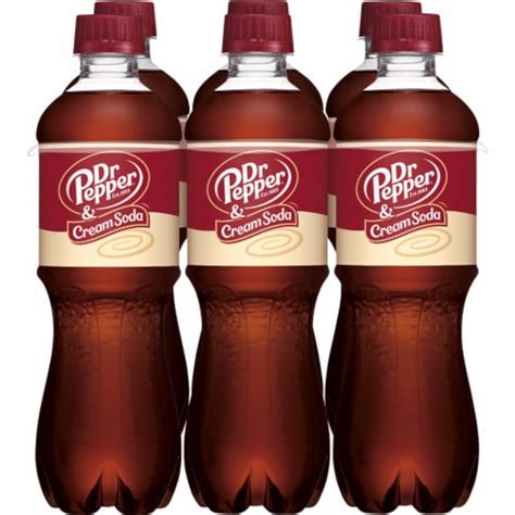 Dr Pepper® & Cream Soda Bottles, 6 pk / 16.9 fl oz - Pick ‘n Save