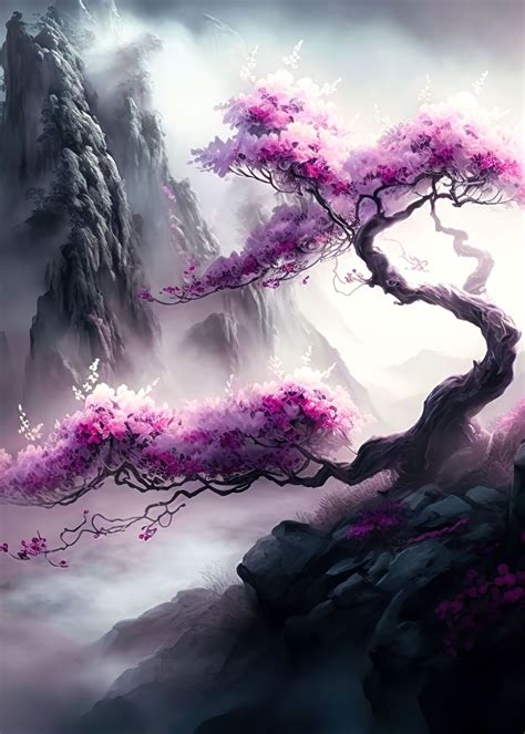 Japanese Cherry Blossom Art Wallpaper