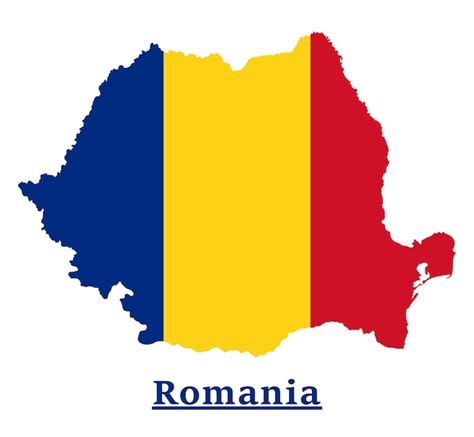 Premium Vector | Romania national flag map design, illustration of ...