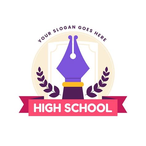 Free Vector | Hand drawn high school logo design