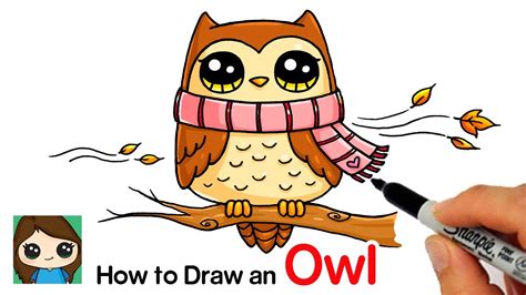 How to Draw an Owl for Fall Easy