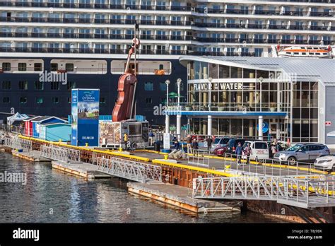 Canada, Nova Scotia, Sydney, Cruise Port Terminal with cruiseship Stock ...