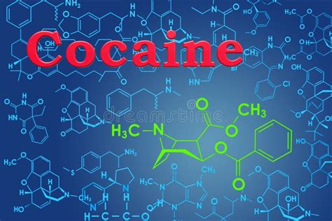 Cocaine. Chemical Formula, Molecular Structure. 3D Rendering Stock ...