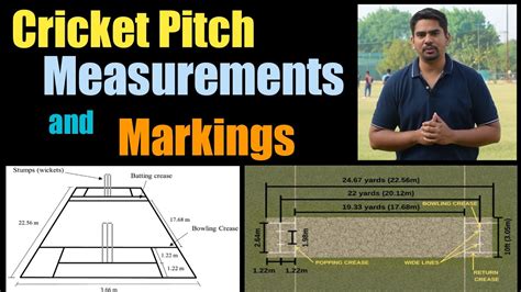 Cricket Pitch Measurements and Markings I Cricket Pitch Length I #crickwave - YouTube