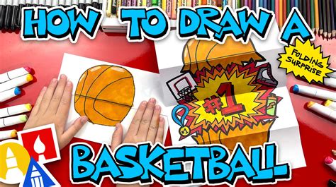 How To Draw A Basketball Folding Surprise - Art For Kids Hub