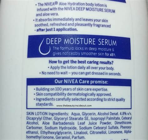 Nivea Aloe Hydration Body Lotion Review