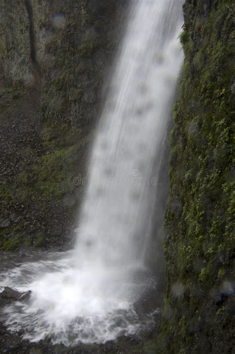 Waterfall Along Historic Columbia River Highway Stock Image - Image of ...