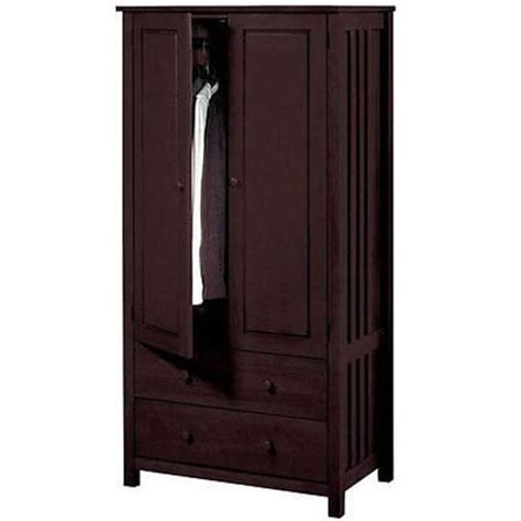 Expresso Dark Brown 2 Door Wardrobe Cabinet Furniture Piece NEW $359.99 ...