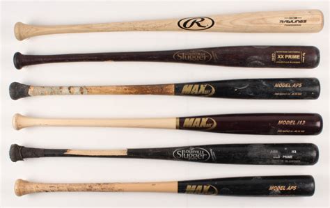 Lot of (6) Assorted Game-Used Baseball Bats | Pristine Auction