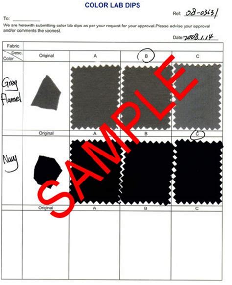 Fabric Color Approval Procedure