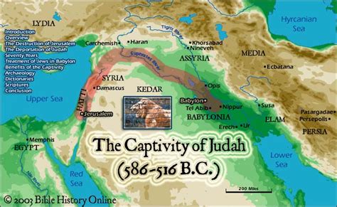 The Babylonian Captivity (Map Included) - Bible History Online | Bible history, Bible mapping ...