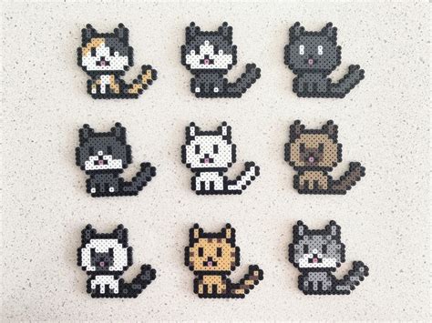 Mini Cats-pixel Perler Beads Art Can Be Fridge Magnet - Etsy Mini Hama Beads, Hamma Beads 3d ...