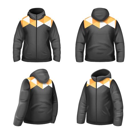 Free Vector | Jacket Realistic Set