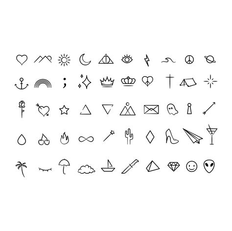 Mini Tattoos Themed Hand Poke Tattoo Flash Sheet & Stencil - Etsy