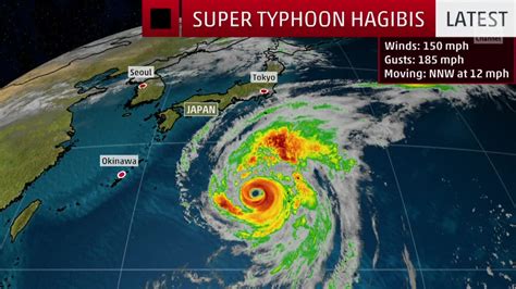 Super Typhoon Hagibis Begins Slow Weakening Process - Videos from The ...