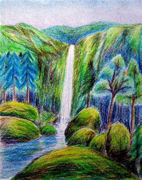 Mountain Drawing Color Pencil Easy : Learn the best techniques for creating beautiful drawings ...