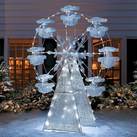 Lightshow Crystal Ferris Wheel Outdoor Christmas Decor-6' | Christmas ...