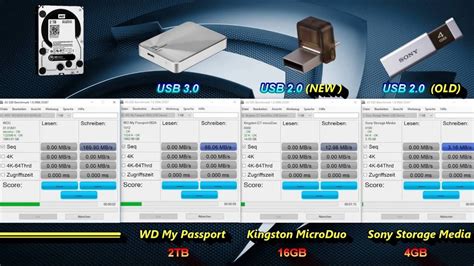 Benchmark SATA-6G vs USB 3.0 vs USB 2.0 (2016) vs USB 2.0 (2008) - YouTube