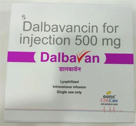 Dalbavancin 500 inj, 5 ml at Rs 20000/box in Nagpur | ID: 2852904858930